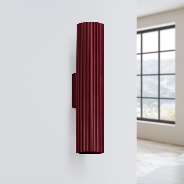 Brilagi - Aplică de perete LED CRESTO 2xGU10/10W/230V 30 cm bordo