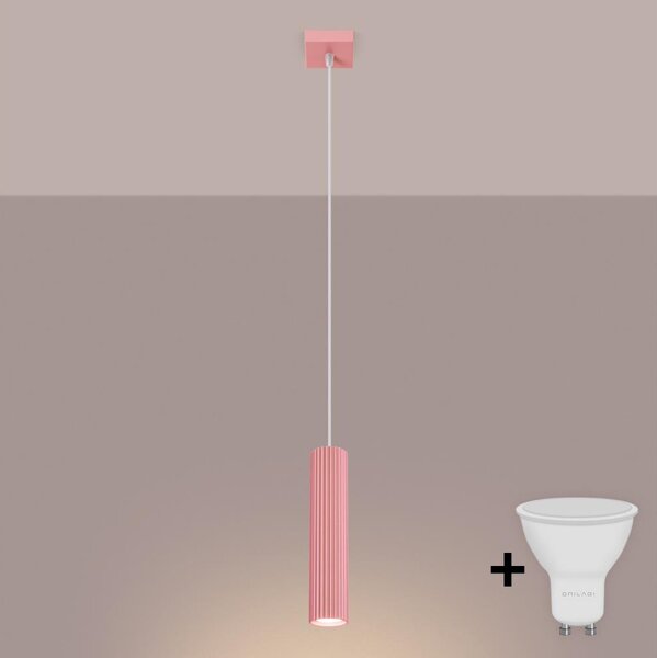 Brilagi - Lustra LED CRESTO suspendată pe cablu 1xGU10/10W/230V, roz