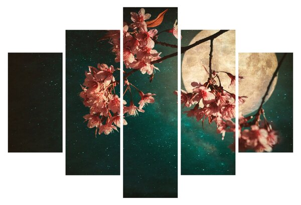 Tablou - Sakura în luna plină (150x105 cm)