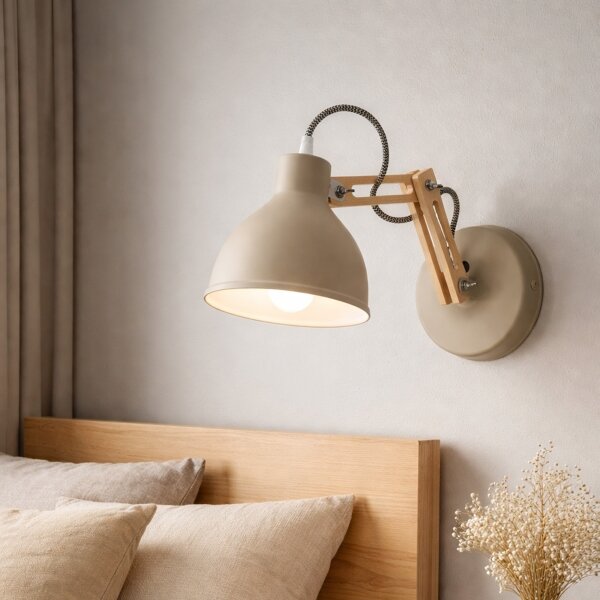 Lampă de perete MARCELLO, 1xE27/15W/230V, bej