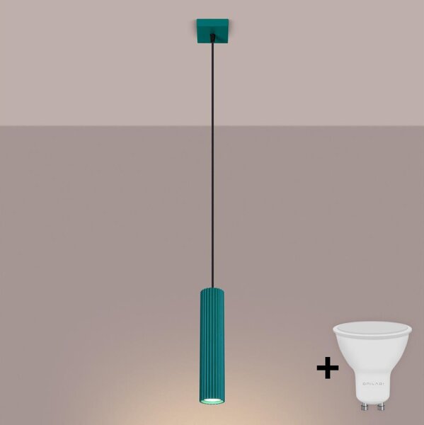 Brilagi - Lustră LED pe cablu CRESTO 1xGU10/10W/230V turcoaz
