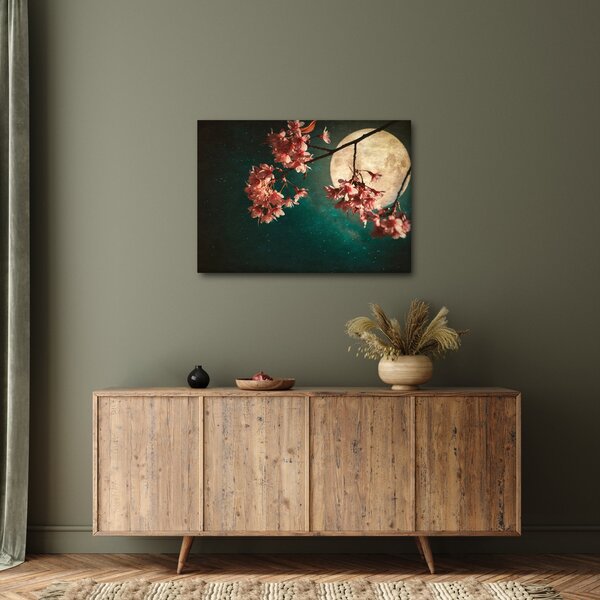 Tablou - Sakura în luna plină (70x50 cm)