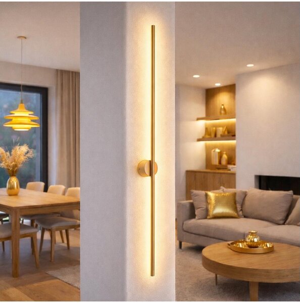 Aplica de perete LED LANA, 12W, 230V, 4000K, auriu mat