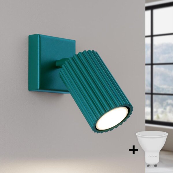 Brilagi - Aplica LED de perete cu spot CRESTO 1xGU10/10W/230V turcoaz