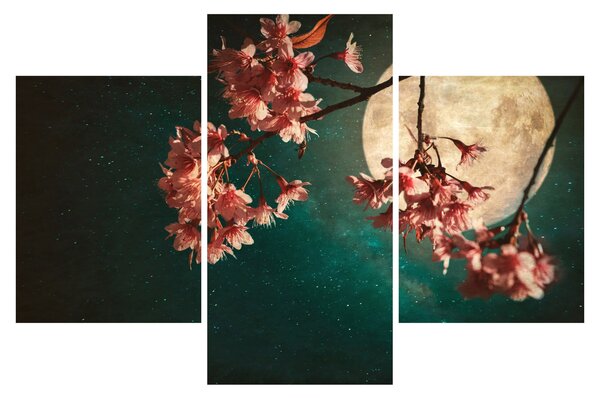 Tablou - Sakura în luna plină (90x60 cm)