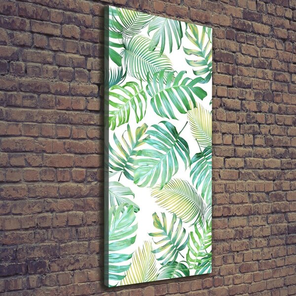 Pictură pe pânză frunze tropicale