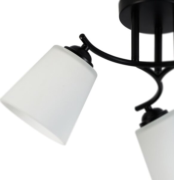 Plafonieră PAFOS, 3xE27, 15W, 230V, negru