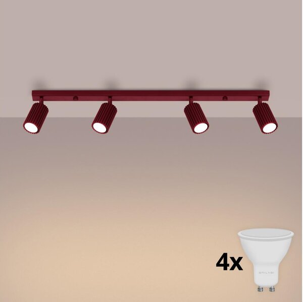 Brilagi - Spot LED CRESTO 4xGU10/10W/230V burgundiu