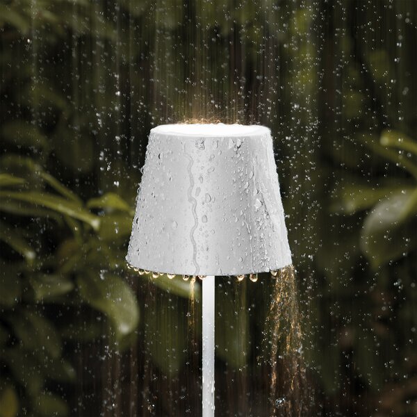 Sigor Lampadar LED Nuindie IP54 120 cm rotund USB-C alb zăpadă, reglabil, Alb, Camera de zi / sufragerie, Metal, Modern