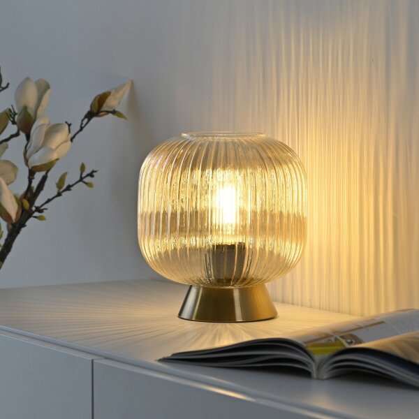 Lampă de masă NAMI Schöner Wohnen 13573-27, 1xE27/25W/230V, auriu/bej