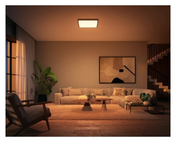 Philips Hue AURELLE - plafonieră LED reglabilă, 39W/230V, 60x60 cm, neagră