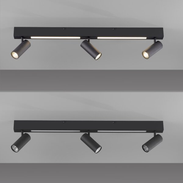 Schöner Wohnen 11794-18 - Spot LED DANTE 3xGU10/10W+LED/14,4W negru