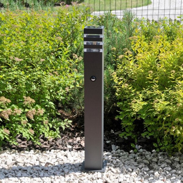 Lampă exterior TEKSAS cu senzor 1xE27/12W/230V IP44, 74 cm, antracit