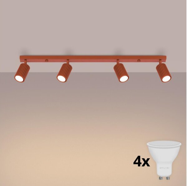 Brilagi - Spot LED CRESTO 4xGU10/10W/230V roșu