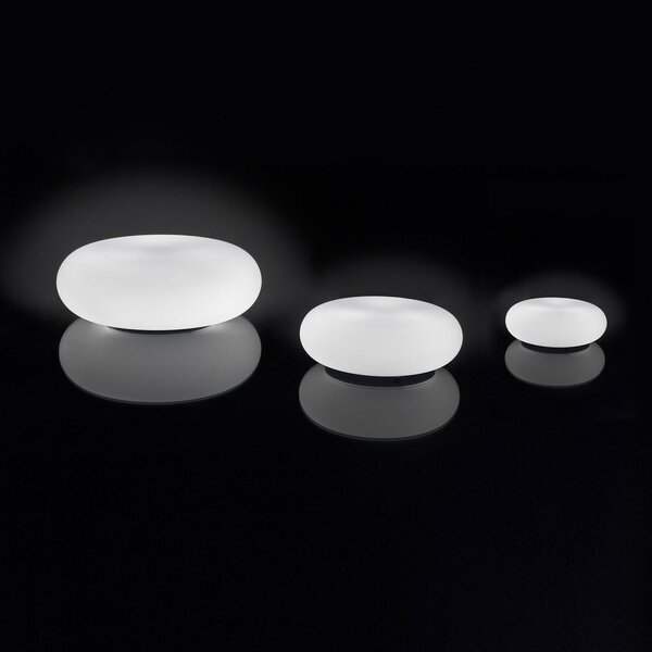 Artemide Itka lampă de masă abajur sticlă Ø 20 cm, Alb, Camera de zi / sufragerie, Sticlă, Modern
