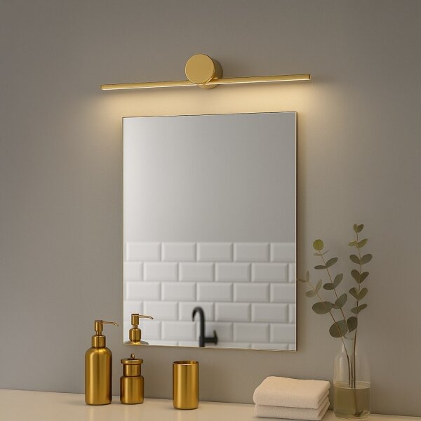 Aplica LED ARTIST pentru oglindă de baie, 6 W, 230 V, 40 cm, IP44, auriu