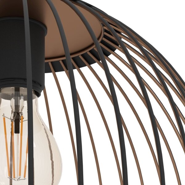Eglo 901868 - Lustră suspendată pe cablu ALMANZORA 1xE27/60W/230V neagră