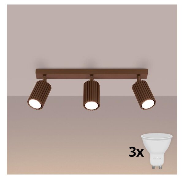 BRILAGI - Lampă spot LED CRESTO 3x GU10/10W/230V, maro