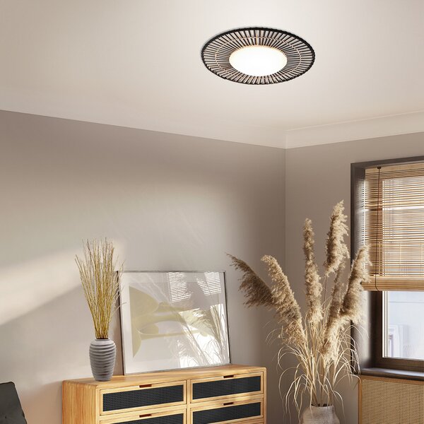 Steinhauer Plafonieră cu LED Aura, bambus, reglabil, Lemn, Camera de zi / sufragerie, Bamboo, Scandinavă