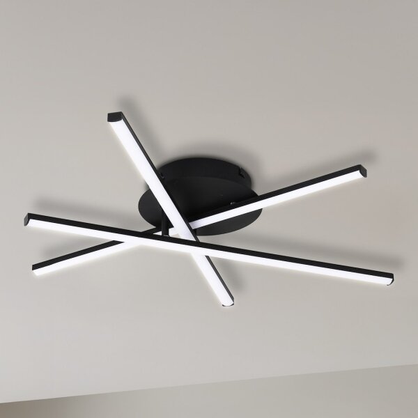 Plafonieră LED STICK/12W/230V negru