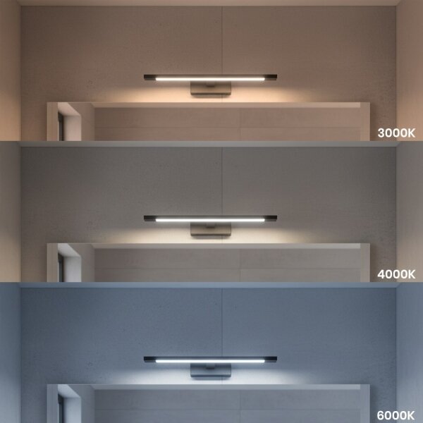 Iluminare LED pentru oglindă de baie KLIMT LED/8W/230V 3000/4000/6000K 40 cm IP44 negru