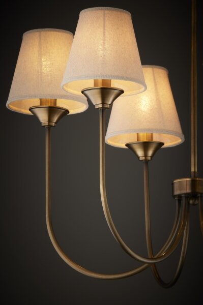 Jupiter 2167 - Lustră pe tijă TILIA 6xE14/11W/230V bronz/bej
