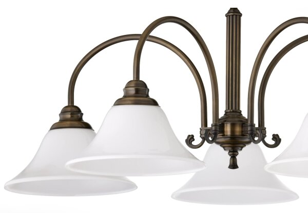 Jupiter 2173 - Lustru suspendat pe lanț ARES 5xE27/15W/230V bronz/patină