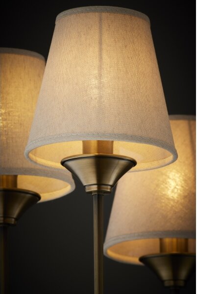Jupiter 2167 - Lustră pe tijă TILIA 6xE14/11W/230V bronz/bej