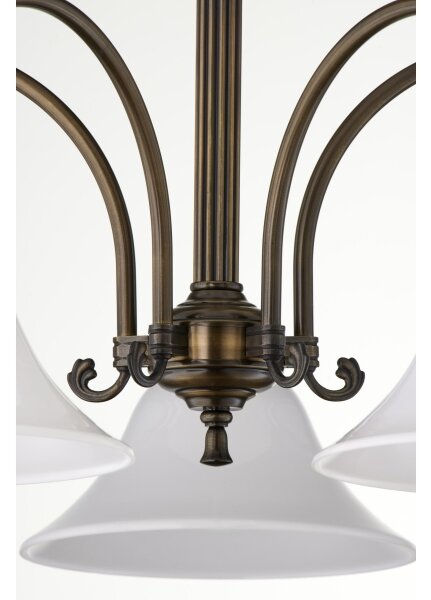 Jupiter 2173 - Lustru suspendat pe lanț ARES 5xE27/15W/230V bronz/patină