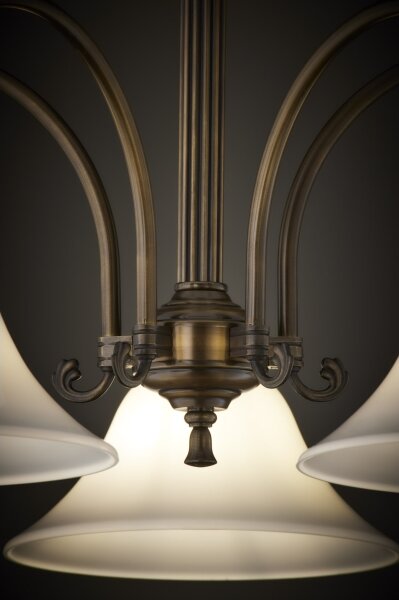 Jupiter 2173 - Lustru suspendat pe lanț ARES 5xE27/15W/230V bronz/patină