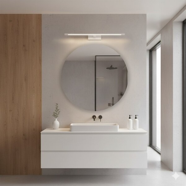 Aplica LED pentru oglindă de baie KLIMT, 12W, 230V, 3000/4000/6000K, 60 cm, IP44, alb