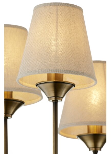 Jupiter 2167 - Lustră pe tijă TILIA 6xE14/11W/230V bronz/bej
