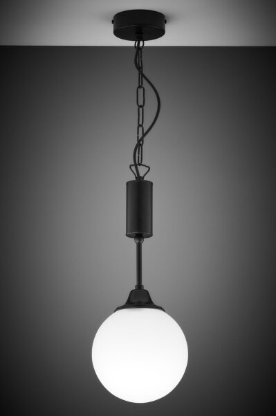 Jupiter 2171 - Candelabru suspendat pe lanț NOLA 1xE27/15W/230V negru