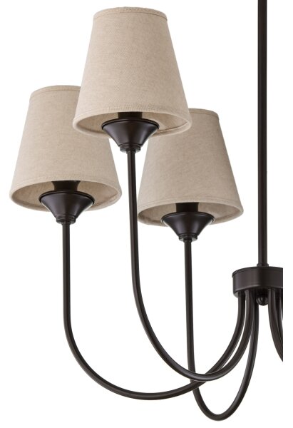 Jupiter 2165 - Candelabru pe tijă TILIA 6xE14/11W/230V maro/bej