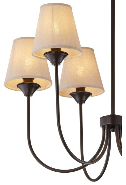 Jupiter 2165 - Candelabru pe tijă TILIA 6xE14/11W/230V maro/bej