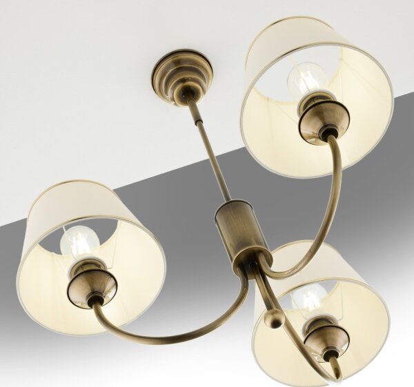 Jupiter 2132 - Candelabru pe tijă CLASSIC 3xE27/15W/230V bronz/patină/crem