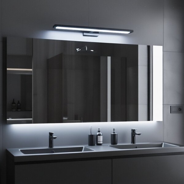 Lumină LED pentru oglindă de baie KLIMT, 12W, 230V, 3000/4000/6000K, 60 cm, IP44, negru