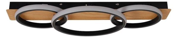 Plafonieră LED ROWENA, 18W, 230V, negru/maro