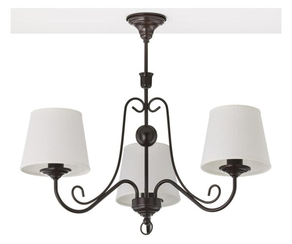Jupiter 2188 - Lustră pe tijă ARKADA 3xE27/15W/230V negru/alb