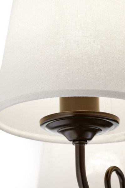 Jupiter 2187 - Lustră pe tijă ARKADA 5xE27/15W/230V negru/alb