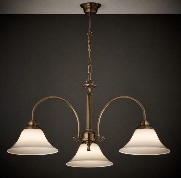 Jupiter 2174 - Lustru pe lanț ARES 3xE27/15W/230V bronz/patină