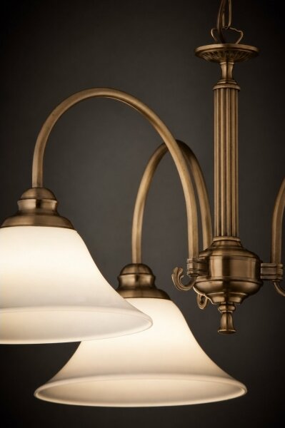 Jupiter 2174 - Lustru pe lanț ARES 3xE27/15W/230V bronz/patină