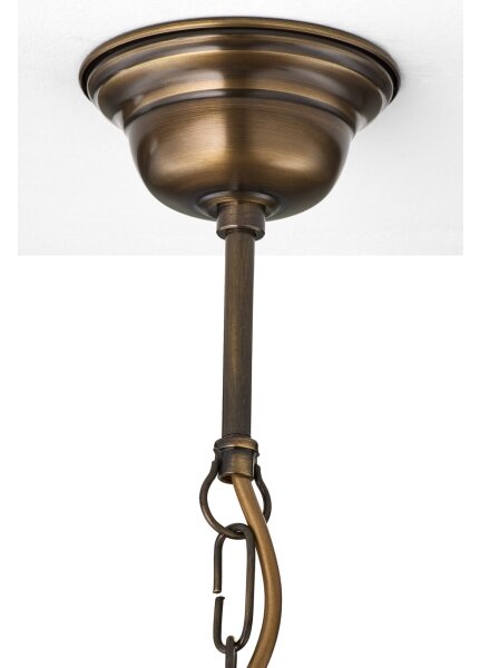 Jupiter 2174 - Lustru pe lanț ARES 3xE27/15W/230V bronz/patină