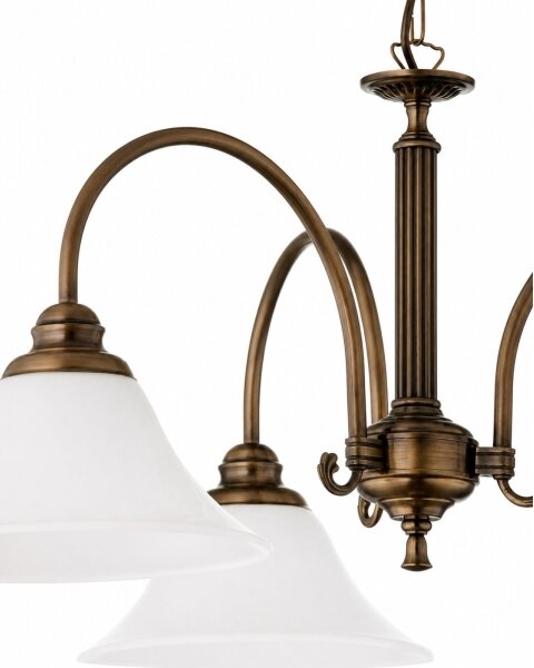 Jupiter 2174 - Lustru pe lanț ARES 3xE27/15W/230V bronz/patină