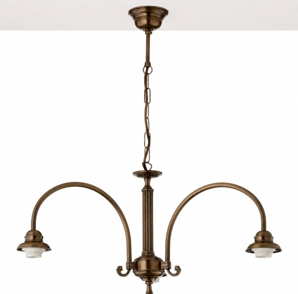 Jupiter 2174 - Lustru pe lanț ARES 3xE27/15W/230V bronz/patină