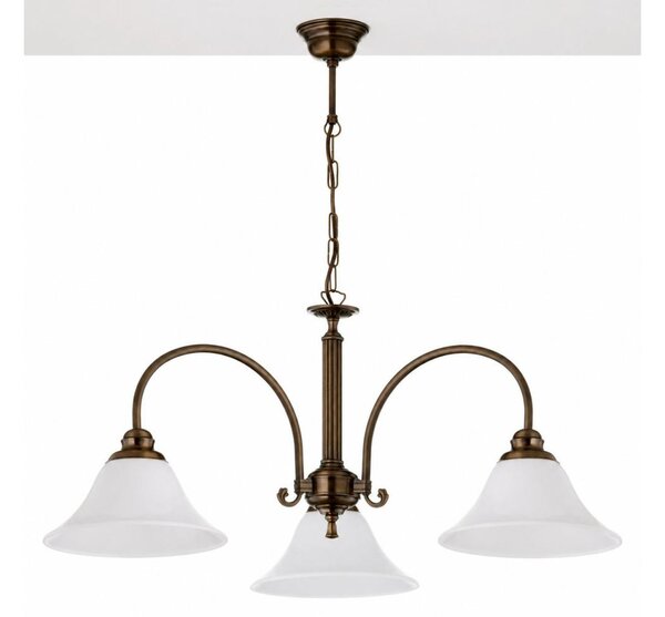 Jupiter 2174 - Lustru pe lanț ARES 3xE27/15W/230V bronz/patină