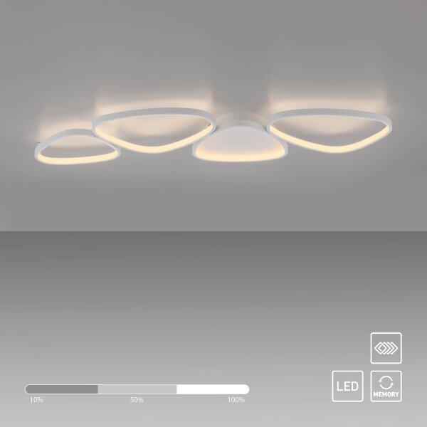 Schöner Wohnen 14039-16 - Plafonieră LED dimmabilă PEBBLES LED/35,5W/230V albă