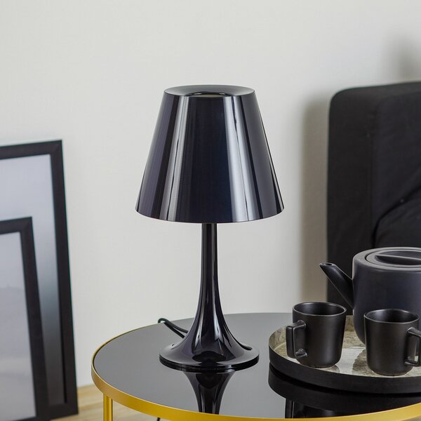 FLOS Miss K - Philippe Starck lampă de masă neagră, reglabil, Negru, Camera de zi / sufragerie, Plastic, Design