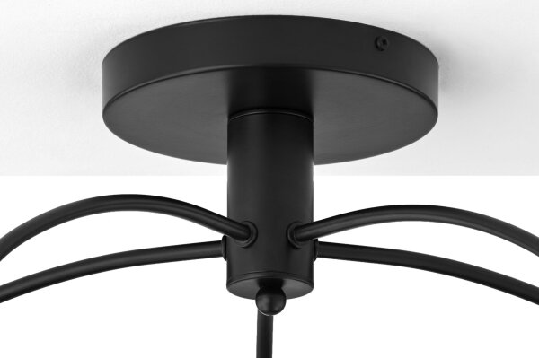 Jupiter 2169 - Lustră aplicată NOLA 5xE27/15W/230V neagră