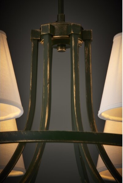 Jupiter 2183 - Lustru pe tijă LIWIA 6xE14/15W/230V verde/patină